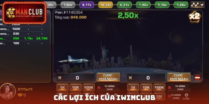 Các lợi ích của Iwinclub